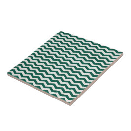 Azulejo Patrón de raya zig zag Chevron Verde Turquesa