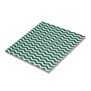 Azulejo Patrón de raya zig zag Chevron Verde Turquesa