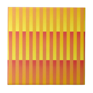 Azulejo Patrón de rayas amarillo naranja