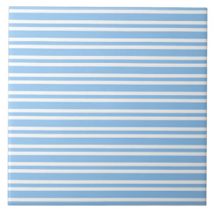 Azulejo Patrón de rayas blancas y azules
