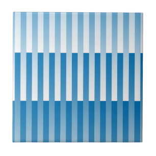 Azulejo Patrón de rayas blancas y azules