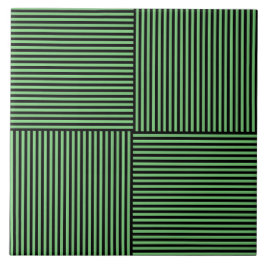 Azulejo Patrón de rayas negras verdes
