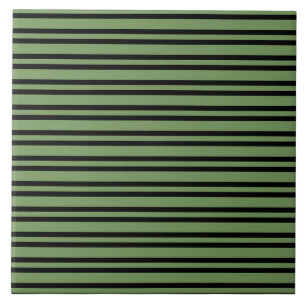 Azulejo Patrón de rayas negras verdes