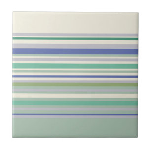 Azulejo Patrón de rayas pastel nórdicas