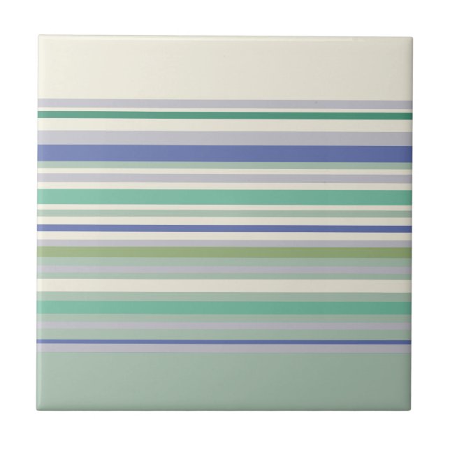 Azulejo Patrón de rayas pastel nórdicas (Frente)