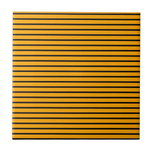 Azulejo Patrón de rayas retro amarillo negro