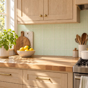 Azulejo Patrón de Rayas Verdes Minimalista Moderno Primave