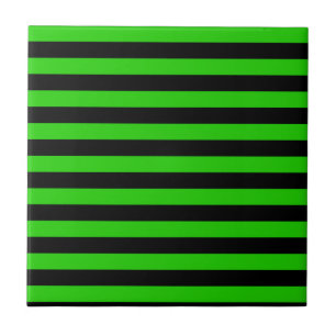 Azulejo Patrón de rayas verdes y negras en negrita