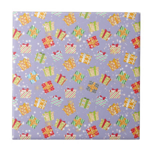 Azulejo patrón de regalos de Navidad