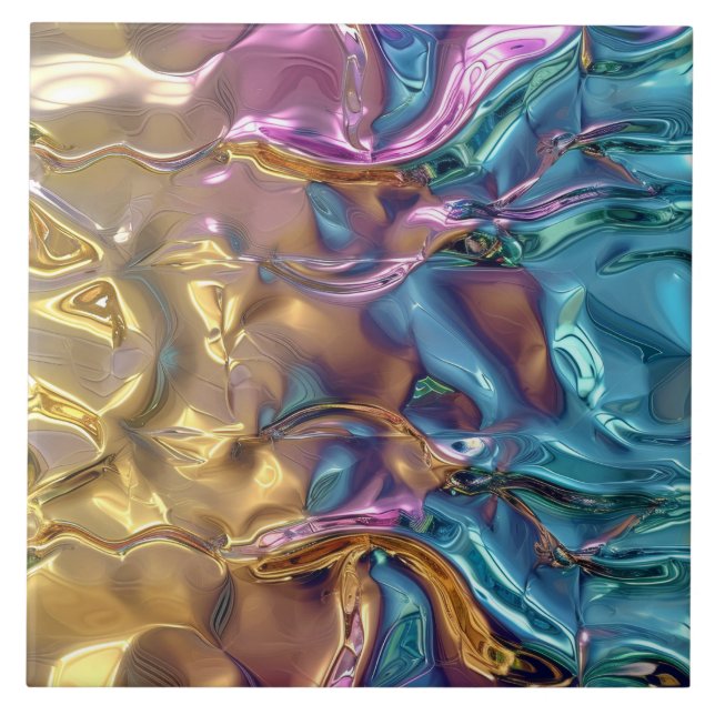 Azulejo Patrón de Relieve metalizado falso de Guay (Frente)