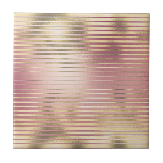 Azulejo Patrón de Relieve metalizado metálico rosa rosa ro (Frente)
