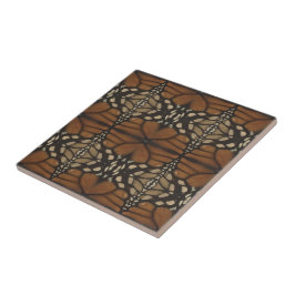Azulejo Patrón de repetición de ala de mariposa monarca de