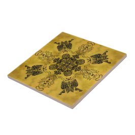 Azulejo Patrón de repetición de dibujo de línea tribal gót