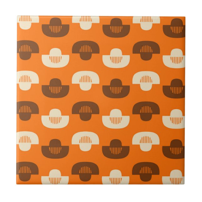 Azulejo Patrón de resumen geométrico moderno de mediados d (Frente)