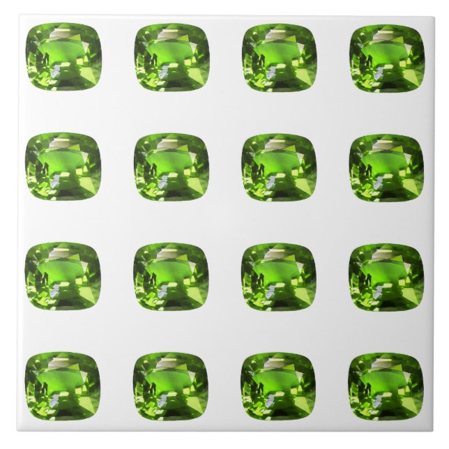 Azulejo Patrón de resumen verde (Frente)