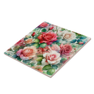 Azulejo Patrón de Rosa Caprichoso