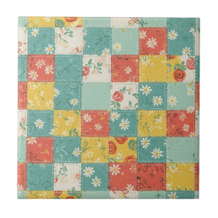 Azulejo Patrón de rosa de primavera pastel