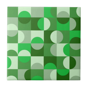 Azulejo Patrón de semicírculos modernistas de mediados de 