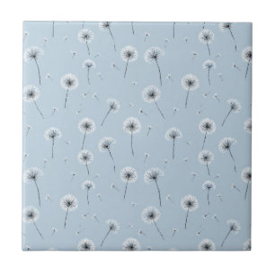 Azulejo Patrón de semilla de diente de león minimalista az