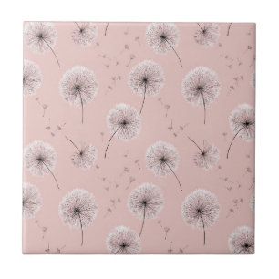 Azulejo Patrón de Semilla de Diente de León Minimalista Ro