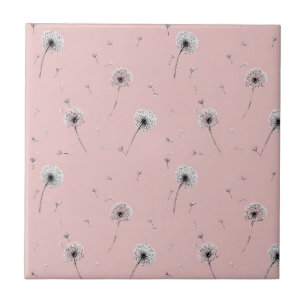 Azulejo Patrón de Semilla de Diente de León Minimalista Ro