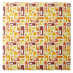 Azulejo Patrón de Starburst de las Cápsulas Atómicas Retro