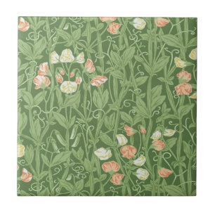 Azulejo Patrón de Sweet Pea de William Morris Botánico Vin