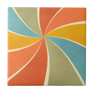 Azulejo Patrón de Swirls con estilo de pintura mixta Hipp