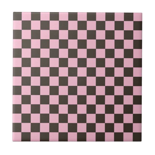 Azulejo patrón de tablero ajedrezado de flor de cerezo (Frente)