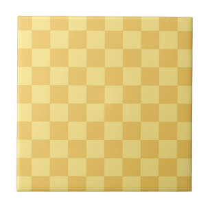 Azulejo Patrón de tablero de ajedrez amarillo