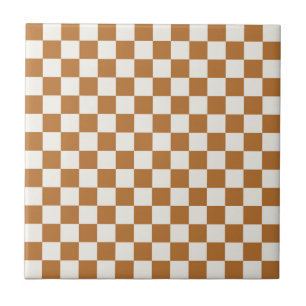 Azulejo Patrón de tablero de ajedrez de cobre y cáscara de