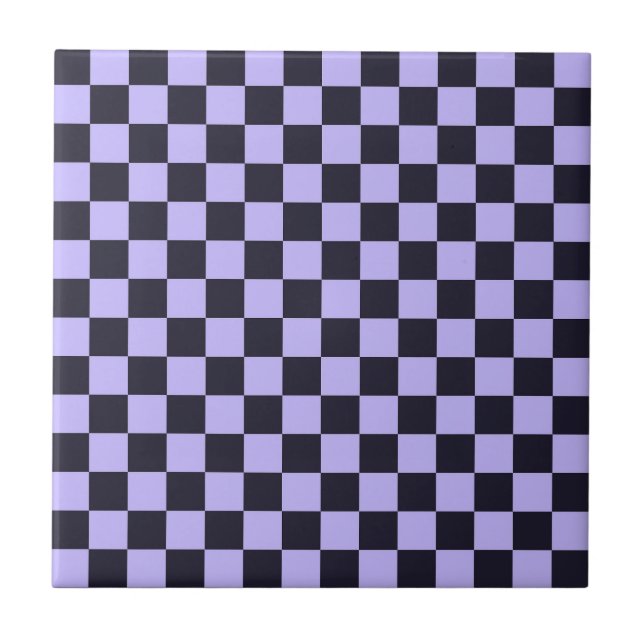 Azulejo patrón de tablero de ajedrez de lila francés (Frente)