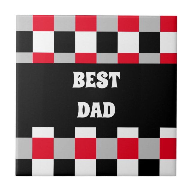 Azulejo Patrón de tablero de ajedrez editable (Frente)