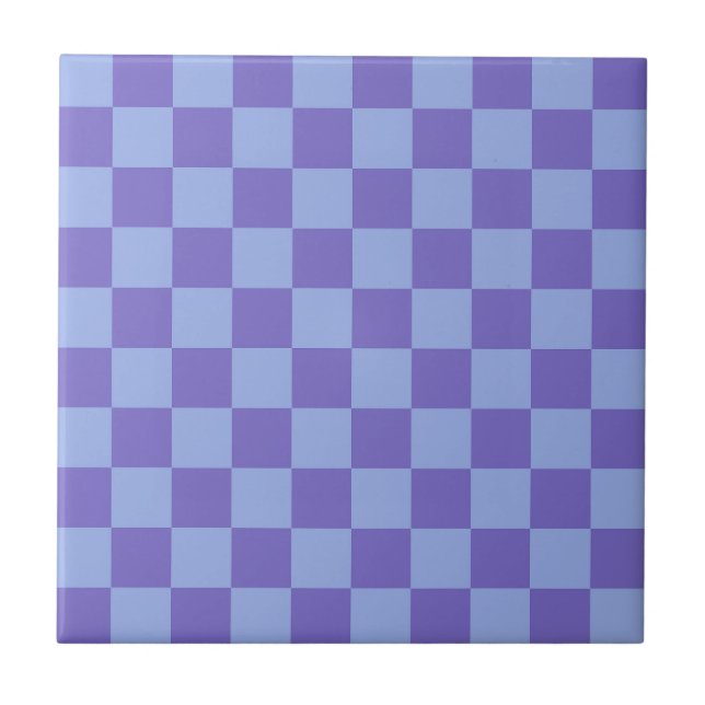 Azulejo Patrón de tablero de mandos azul y lavanda (Frente)