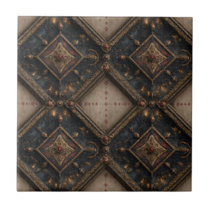 Azulejo Patrón de talla de madera gótica (1)