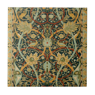 Azulejo Patrón de tapiz del bosque de William Morris: Vint