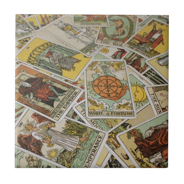 Azulejo Patrón de tarjetas Tarot (Frente)
