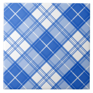 Azulejo Patrón de Tartán Blanco Marrón yxm0uat9