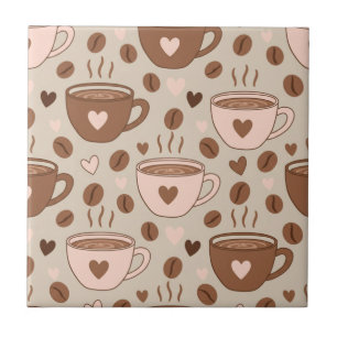 Azulejo Patrón de taza de café acogedor (11)