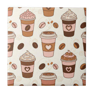 Azulejo Patrón de taza de café acogedor (12)