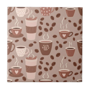 Azulejo Patrón de taza de café acogedor (4)