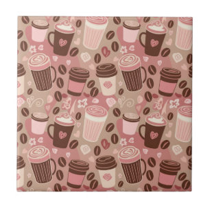 Azulejo Patrón de taza de café acogedor (5)