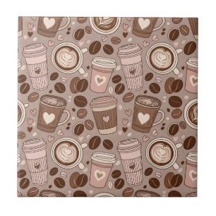 Azulejo Patrón de taza de café acogedor (6)