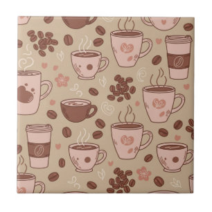 Azulejo Patrón de taza de café acogedor (7)