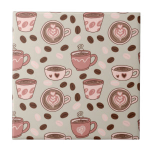 Azulejo Patrón de taza de café acogedor (9)