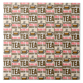 Azulejo PATRÓN DE TÉ DE CAFÉ, mosaico cerámico