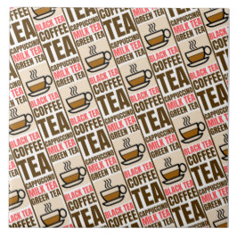 Azulejo PATRÓN DE TÉ DE CAFÉ, mosaico cerámico