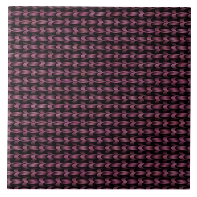 Azulejo Patrón de Tejido Abstracto Rosa Púrpura (Frente)