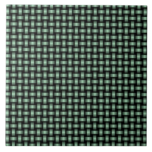 Azulejo Patrón de Tejido Verde Negro