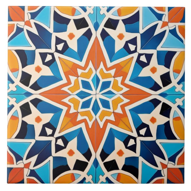 Azulejo Patrón de temática marroquí de Guay (Frente)